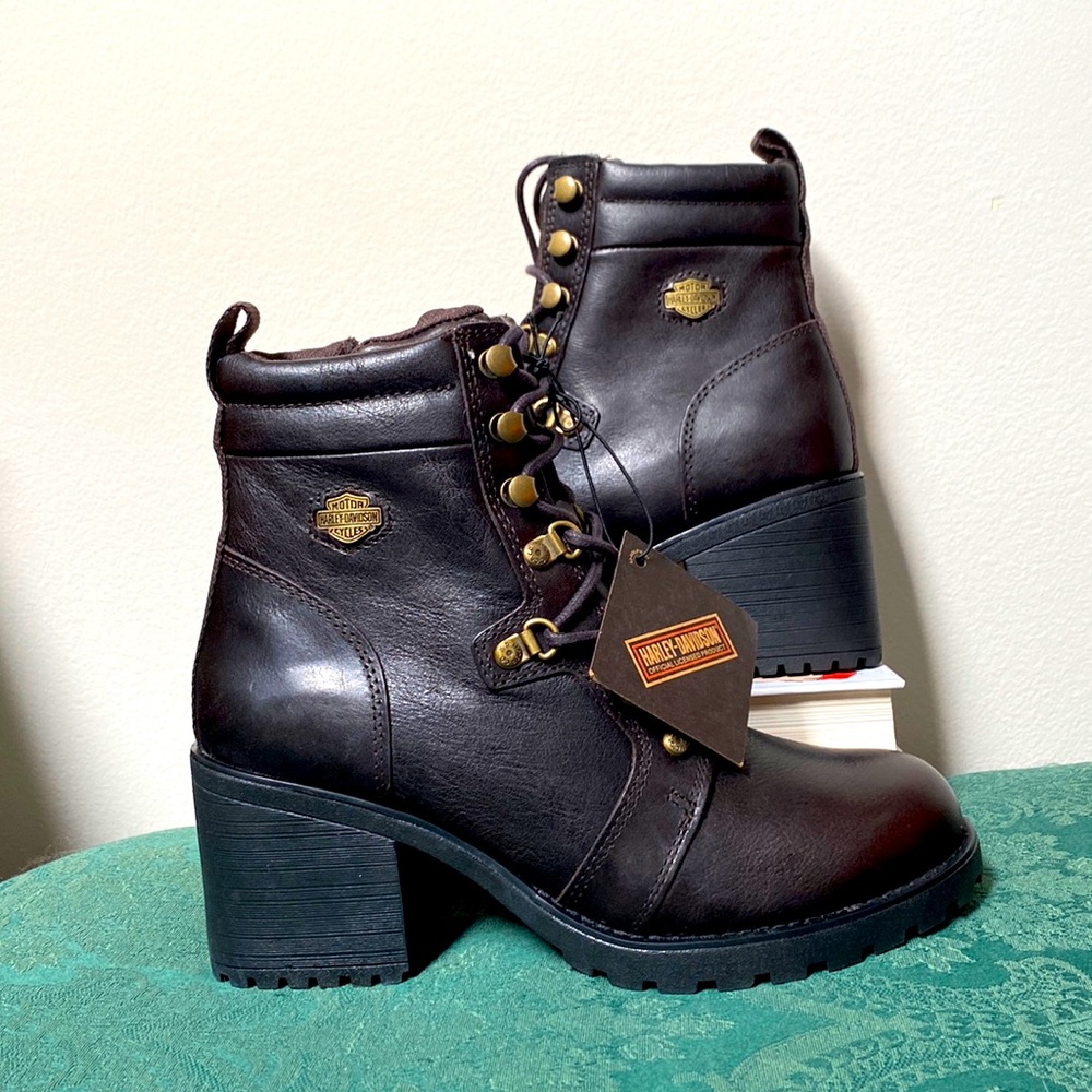 Harley-Davidson® Women's Marinda 5-Inch Brown leather Motorcycle Boots size 6.5